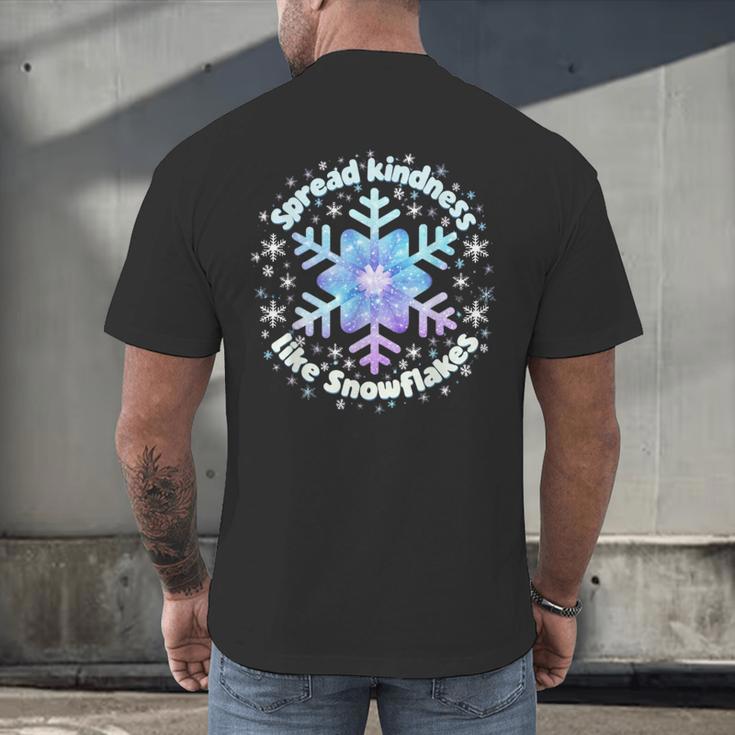 Spread Kindness Like Snowflakes Christmas Teacher Unity Day Men's Back Print T-Shirt, gift for family, gift for coworker Spread Kindness Like Snowflakes Christmas Teacher Unity Day Men's Back Print T-Shirt, gift for family, gift for coworker