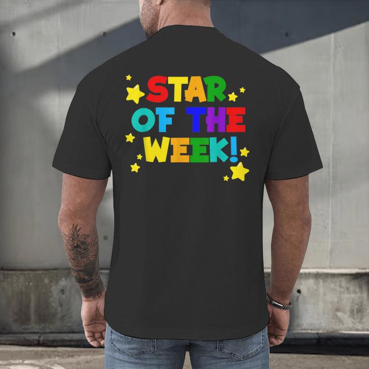 Star Of The Week Cheerful Recognition Student Teachers Class Men Women Kids Men's Back Print T-Shirt, gift for family, gift for coworker
