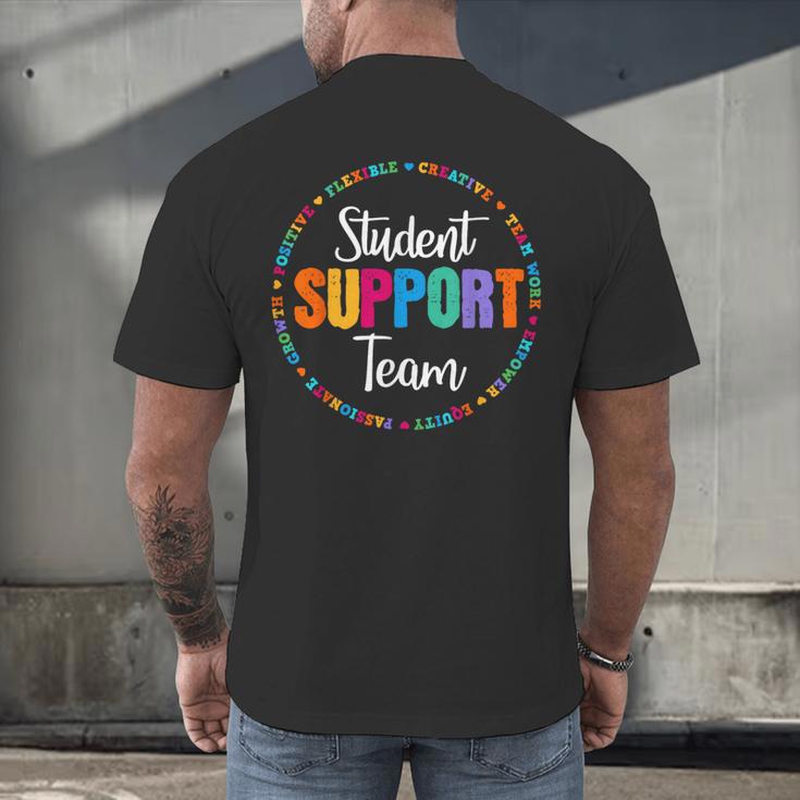Student Support Team Counselor Social Worker Teacher Crew Men's Back Print T-Shirt, gift for family, gift for coworker