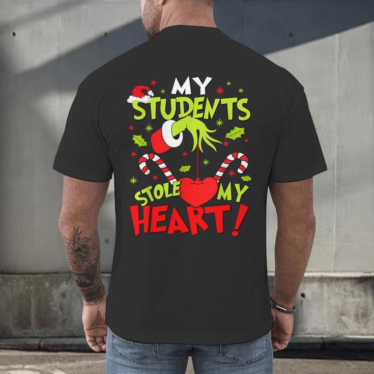 My Students Stole My Heart Teacher Holiday Merry Christmas Men's Back Print T-Shirt, gift for family, gift for coworker My Students Stole My Heart Teacher Holiday Merry Christmas Men's Back Print T-Shirt, gift for family, gift for coworker