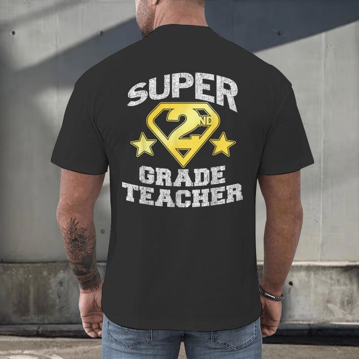 Super 2nd Grade Teacher Hero Men's Back Print T-Shirt, gift for family, gift for coworker Super 2nd Grade Teacher Hero Men's Back Print T-Shirt, gift for family, gift for coworker