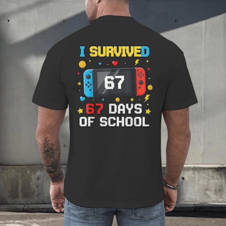 I Survived 67 Days Of School 67 Teacher Squad Matching Men's Back Print T-Shirt, gift for family, gift for coworker