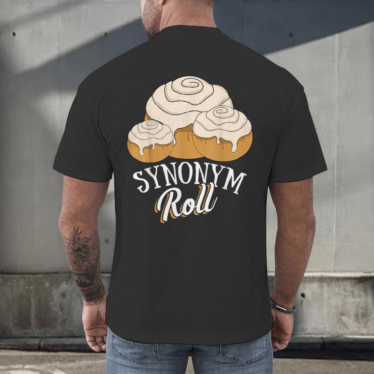 Synonym Roll Teacher And Grammar Geeks Pun For Men Women Kids Men's Back Print T-Shirt, gift for family, gift for coworker