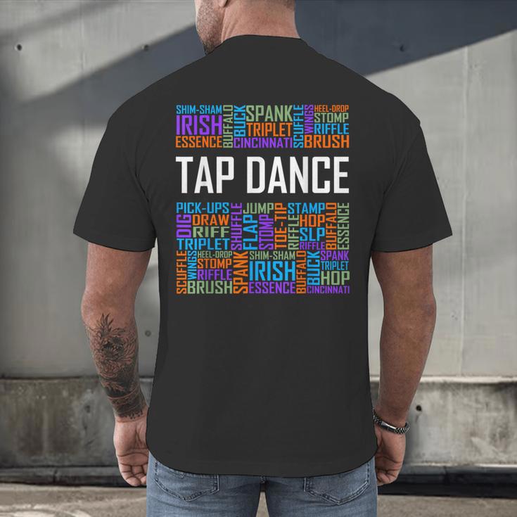Tap Dance Words Lover Tap Dancer Dancing Teacher Men's Back Print T-Shirt, gift for family, gift for coworker