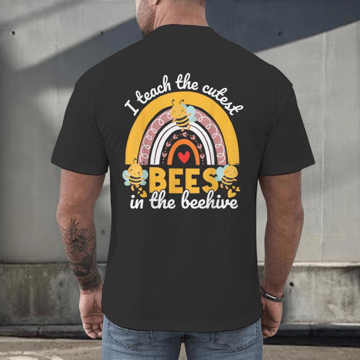 I Teach The Cutest Bees In The Beehive Teachers Day Men's Back Print T-Shirt, gift for family, gift for coworker I Teach The Cutest Bees In The Beehive Teachers Day Men's Back Print T-Shirt, gift for family, gift for coworker