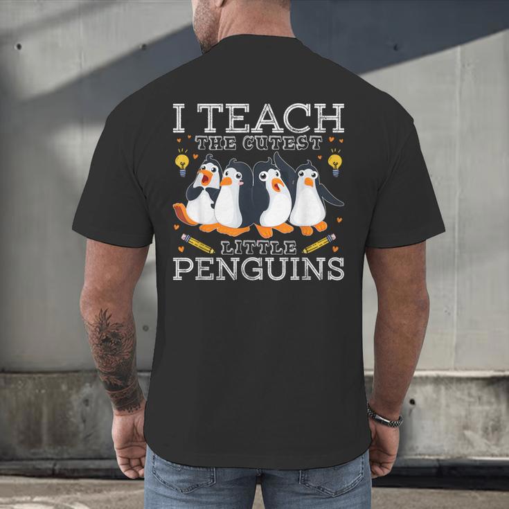 I Teach The Cutest Little Penguins Cute School Teacher Tee Men's Back Print T-Shirt, gift for family, gift for coworker