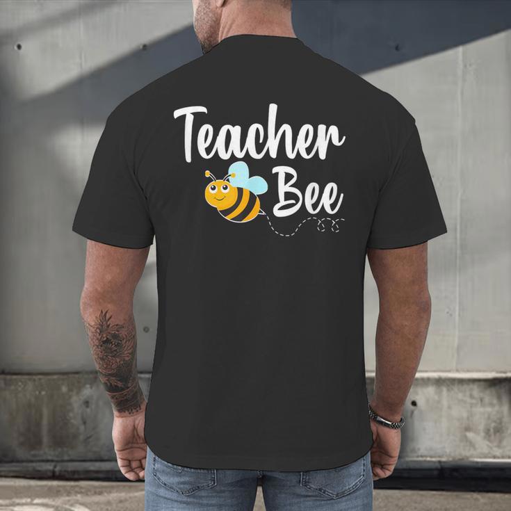 Teacher Bee Bumblebee Back To School Men's Back Print T-Shirt, gift for family, gift for coworker Teacher Bee Bumblebee Back To School Men's Back Print T-Shirt, gift for family, gift for coworker