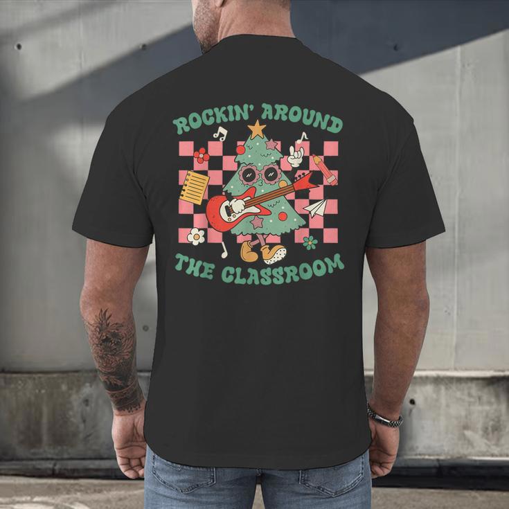 Teacher Christmas Rockin' Around The Classroom Men Women Kids Men's Back Print T-Shirt, gift for family, gift for coworker Teacher Christmas Rockin' Around The Classroom Men Women Kids Men's Back Print T-Shirt, gift for family, gift for coworker