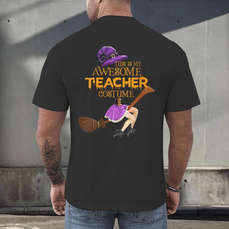 This Is My Teacher Costume Halloween Family Matching Group Men's Back Print T-Shirt, gift for family, gift for coworker