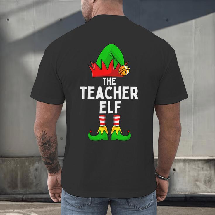 Teacher Elf Matching Family Christmas Women Men Men's Back Print T-Shirt, gift for family, gift for coworker Teacher Elf Matching Family Christmas Women Men Men's Back Print T-Shirt, gift for family, gift for coworker
