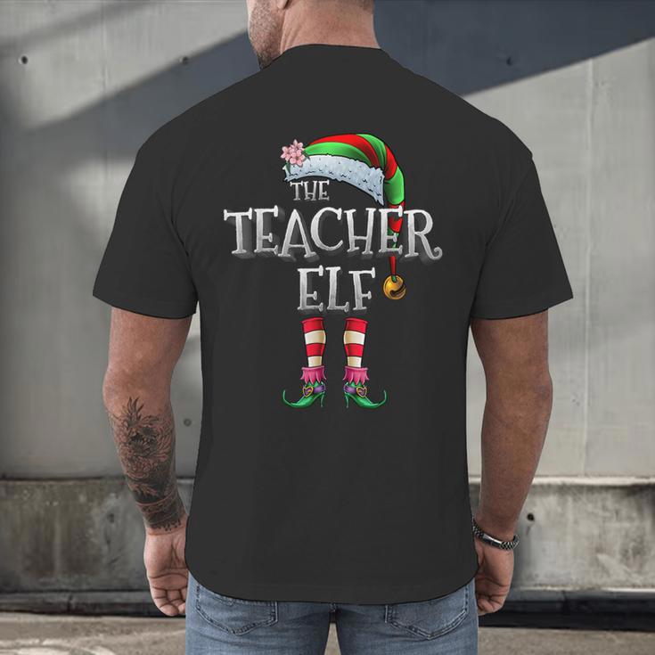 The Teacher Elf Shirt Matching Family Christmas Elf Men Women Kids Men's Back Print T-Shirt, gift for family, gift for coworker The Teacher Elf Shirt Matching Family Christmas Elf Men Women Kids Men's Back Print T-Shirt, gift for family, gift for coworker