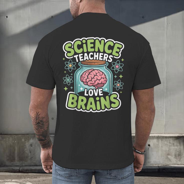 Teacher Halloween Costume Science Teachers Love Brains Men's Back Print T-Shirt, gift for family, gift for coworker Teacher Halloween Costume Science Teachers Love Brains Men's Back Print T-Shirt, gift for family, gift for coworker