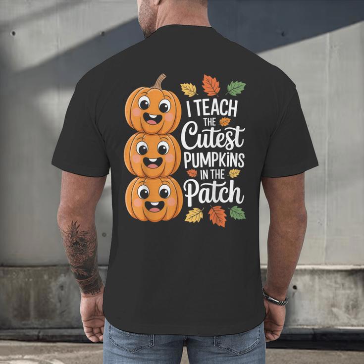 Teacher Halloween Tshirts I Teach The Cutest Pumpkins Men's Back Print T-Shirt, gift for family, gift for coworker Teacher Halloween Tshirts I Teach The Cutest Pumpkins Men's Back Print T-Shirt, gift for family, gift for coworker