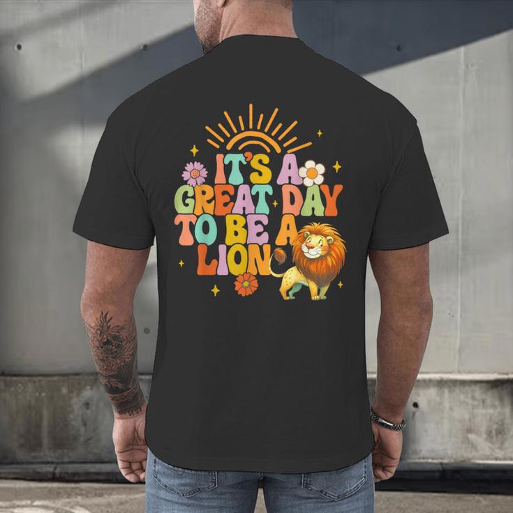 Teacher Life Back To School It's A Great A Day To Be A Lion Men's Back Print T-Shirt, gift for family, gift for coworker Teacher Life Back To School It's A Great A Day To Be A Lion Men's Back Print T-Shirt, gift for family, gift for coworker