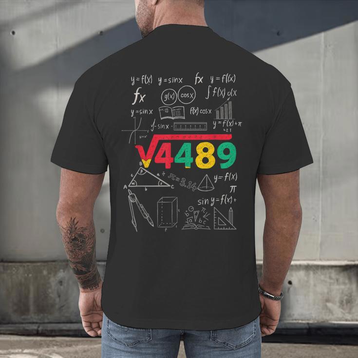 Teacher Math 67 Meme Square Root 4489 Slang Six Seven Men's Back Print T-Shirt, gift for family, gift for coworker