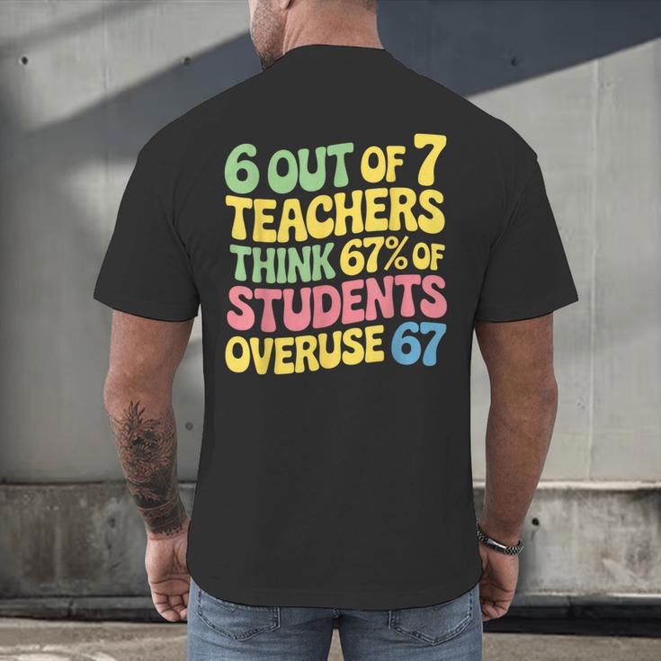 Teacher Overuse 67 Teacher Men's Back Print T-Shirt, gift for family, gift for coworker