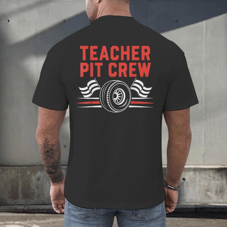 Teacher Pit Crew Race Car Driver Costume Men Women Kids Men's Back Print T-Shirt, gift for family, gift for coworker