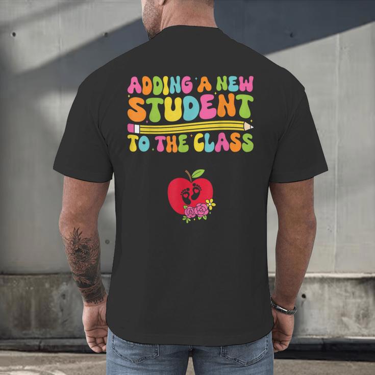 Teacher Pregnancy Announcement Clothing Expecting Teacher X-Small Men's Back Print T-Shirt, gift for family, gift for coworker Teacher Pregnancy Announcement Clothing Expecting Teacher X-Small Men's Back Print T-Shirt, gift for family, gift for coworker