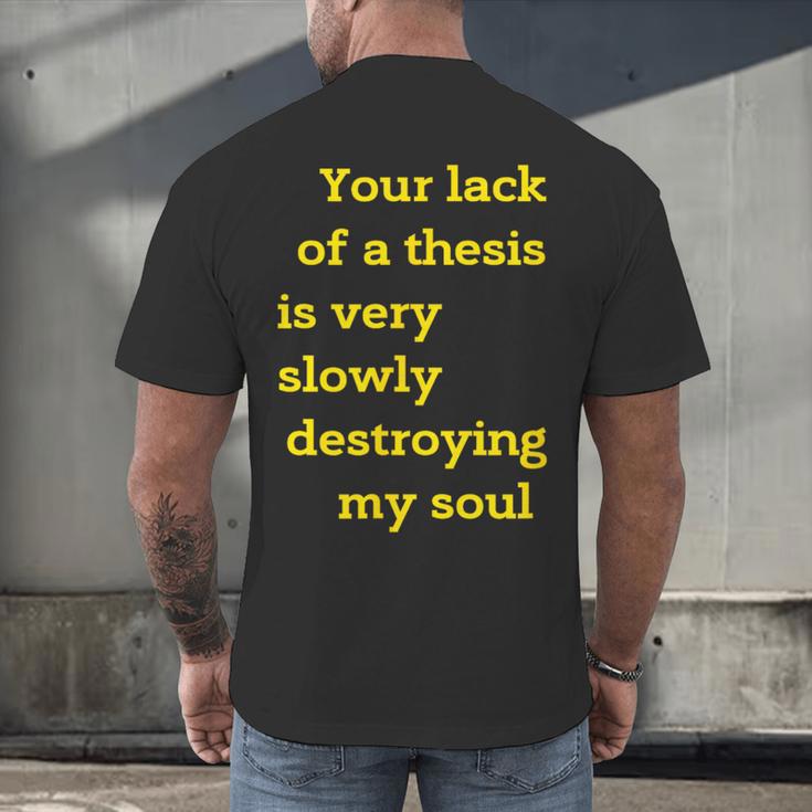 Teacher Or Professor Essay Thesis Writing Joke For Men Women Men's Back Print T-Shirt, gift for family, gift for coworker Teacher Or Professor Essay Thesis Writing Joke For Men Women Men's Back Print T-Shirt, gift for family, gift for coworker
