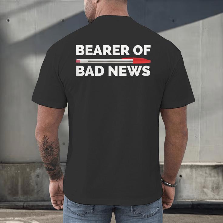 Teacher Red Pen Grading Exam Marking School Men's Back Print T-Shirt, gift for family, gift for coworker