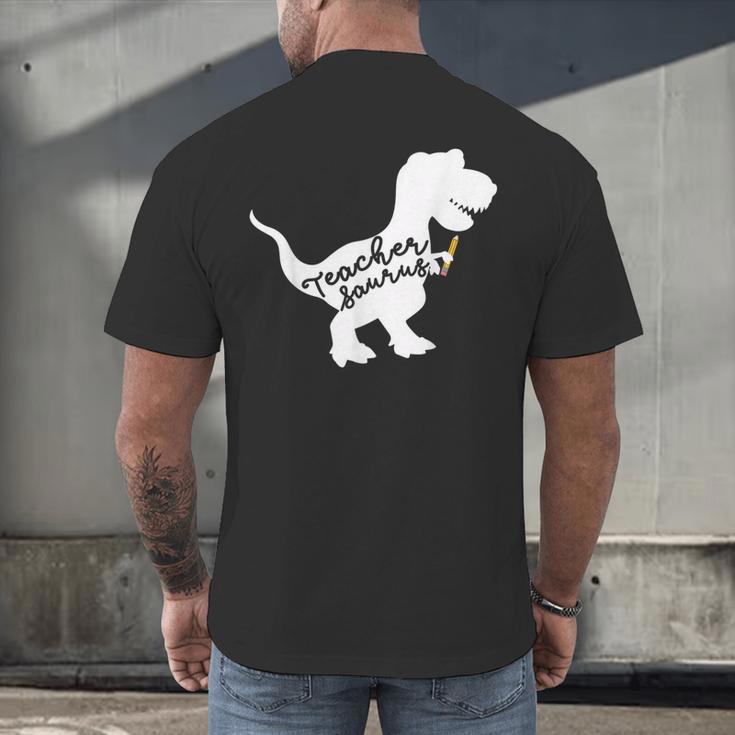Teacher Saurus T Shirt For Men And Women Men's Back Print T-Shirt, gift for family, gift for coworker