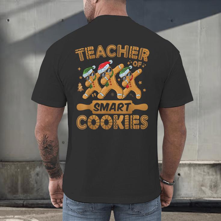Teacher Of Smart Cookies Gingerbread Christmas Teacher Men's Back Print T-Shirt, gift for family, gift for coworker