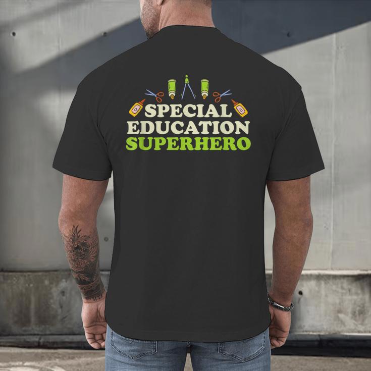 Teacher Superhero Student Educator Special Education Men's Back Print T-Shirt, gift for family, gift for coworker Teacher Superhero Student Educator Special Education Men's Back Print T-Shirt, gift for family, gift for coworker