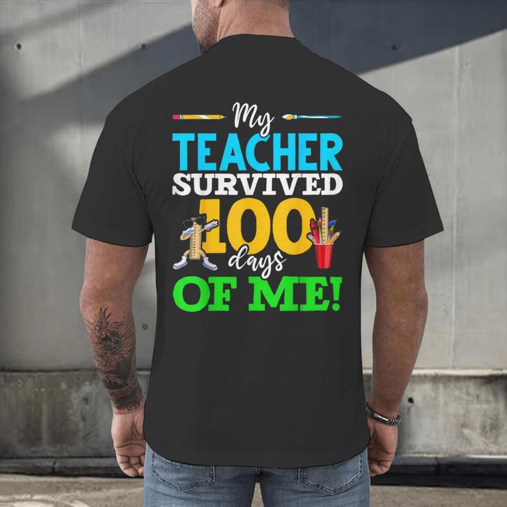 My Teacher Survived 100 Days Of Me Dab 100 Days Of School For Men Women Kids Men's Back Print T-Shirt, gift for family, gift for coworker My Teacher Survived 100 Days Of Me Dab 100 Days Of School For Men Women Kids Men's Back Print T-Shirt, gift for family, gift for coworker