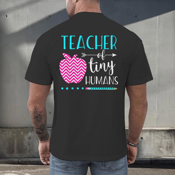 Teacher Of Tiny Humans Preschool Pre K Kindergarten Teacher Men's Back Print T-Shirt, gift for family, gift for coworker