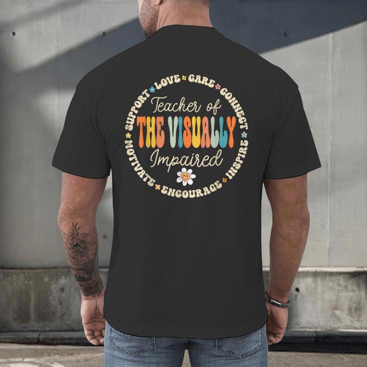 Teacher Of The Visually Impaired Back To School Team For Men Women Girls Kids Men's Back Print T-Shirt, gift for family, gift for coworker Teacher Of The Visually Impaired Back To School Team For Men Women Girls Kids Men's Back Print T-Shirt, gift for family, gift for coworker