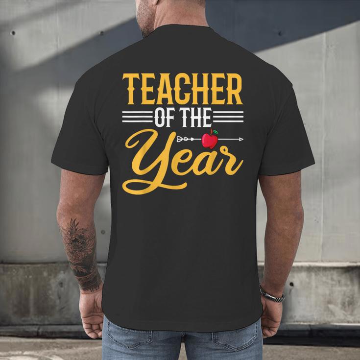 Teacher Of The Year Men Women Teachers Men's Back Print T-Shirt, gift for family, gift for coworker