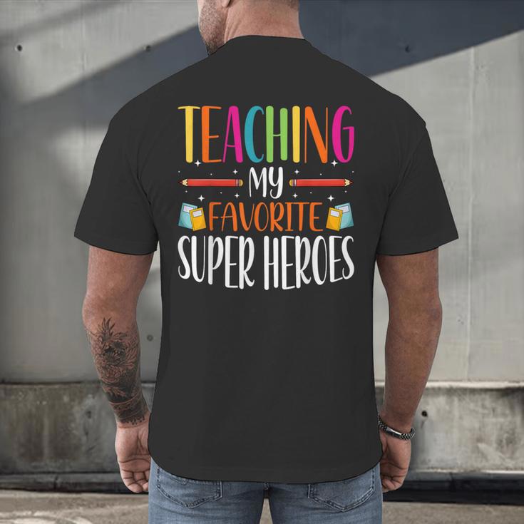 Teaching My Favorite Superheros Men Women SPED Teacher Men's Back Print T-Shirt, gift for family, gift for coworker Teaching My Favorite Superheros Men Women SPED Teacher Men's Back Print T-Shirt, gift for family, gift for coworker