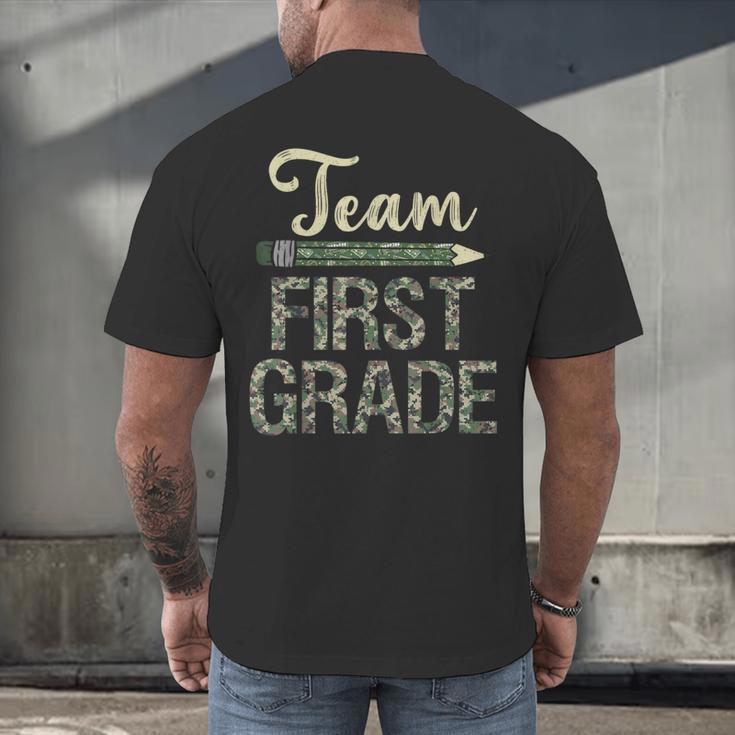 Team First Grade Camo 1st Grade Teacher Camouflage Men's Back Print T-Shirt, gift for family, gift for coworker Team First Grade Camo 1st Grade Teacher Camouflage Men's Back Print T-Shirt, gift for family, gift for coworker