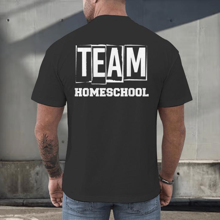 Team Homeschool Homeschooler Homeschooling Teacher Mom Kids Men's Back Print T-Shirt, gift for family, gift for coworker