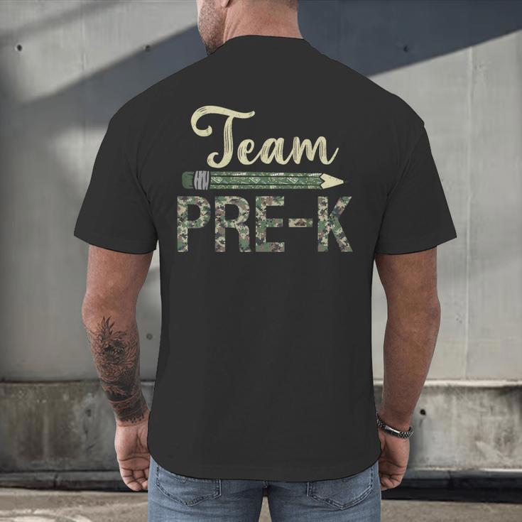 Team Pre-K Camo Pre-K Teacher Camouflage Men's Back Print T-Shirt, gift for family, gift for coworker Team Pre-K Camo Pre-K Teacher Camouflage Men's Back Print T-Shirt, gift for family, gift for coworker