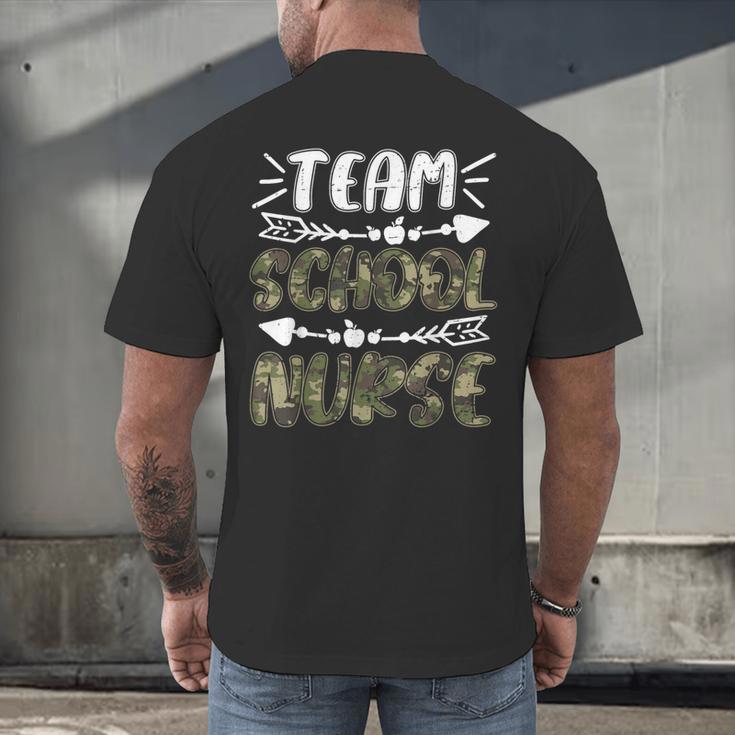 Team School Nurse Camo Teacher Student Back To School For Men Women Men's Back Print T-Shirt, gift for family, gift for coworker Team School Nurse Camo Teacher Student Back To School For Men Women Men's Back Print T-Shirt, gift for family, gift for coworker