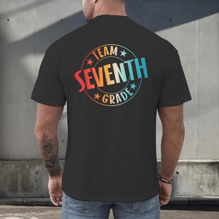 Team Seventh Grade Teacher Student Back To School 7th Grade Men's Back Print T-Shirt, gift for family, gift for coworker Team Seventh Grade Teacher Student Back To School 7th Grade Men's Back Print T-Shirt, gift for family, gift for coworker