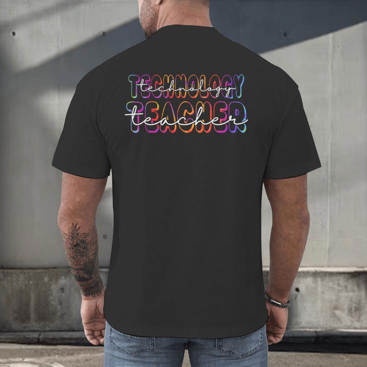 Technology Teacher Student First Day Back To School Tie Dye For Men Women Girls Kids Men's Back Print T-Shirt, gift for family, gift for coworker Technology Teacher Student First Day Back To School Tie Dye For Men Women Girls Kids Men's Back Print T-Shirt, gift for family, gift for coworker