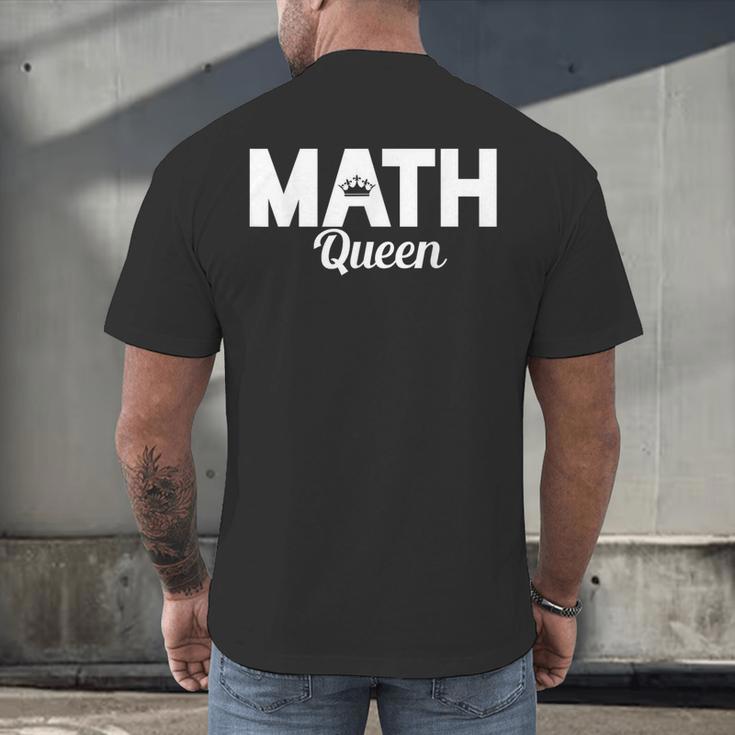 TeeArt Math Mathematics Queen Math Teacher Men's Back Print T-Shirt, gift for family, gift for coworker