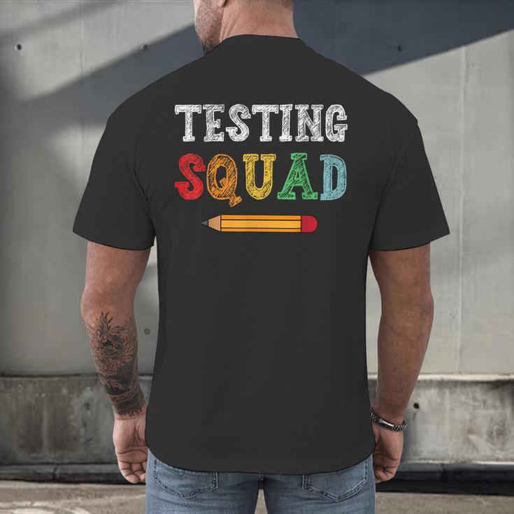 Testing Squad Costume Test Day Teacher Student School Men's Back Print T-Shirt, gift for family, gift for coworker