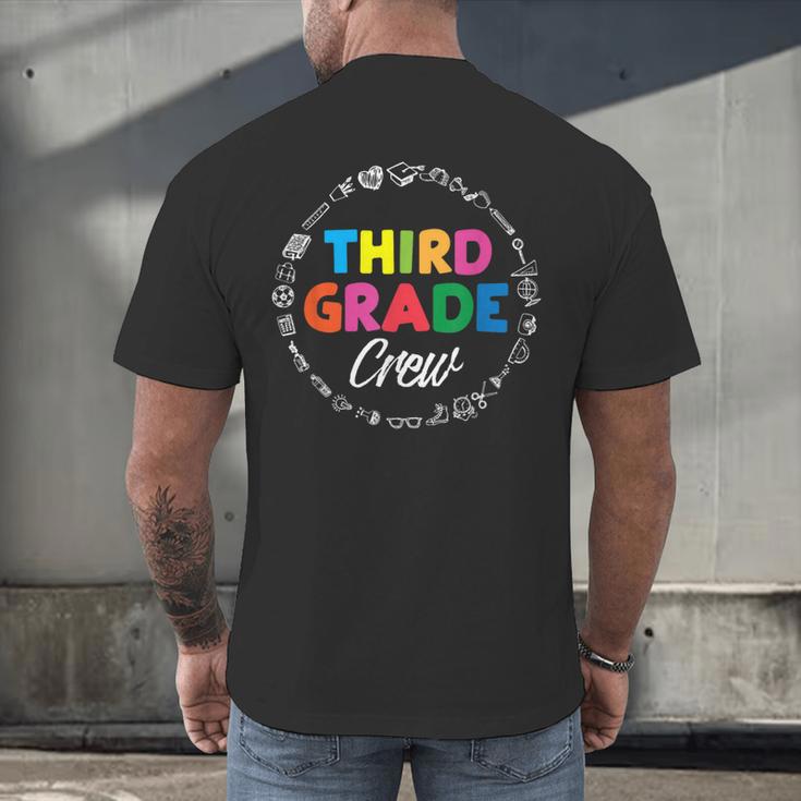 Third Grade Crew First Day Of School 3rd Grade Teacher Men's Back Print T-Shirt, gift for family, gift for coworker