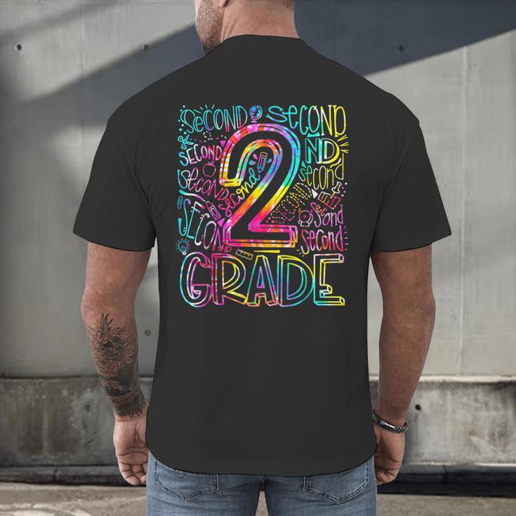 Tie Dye 2nd Grade Typography Team Second Grade Teacher Men's Back Print T-Shirt, gift for family, gift for coworker Tie Dye 2nd Grade Typography Team Second Grade Teacher Men's Back Print T-Shirt, gift for family, gift for coworker
