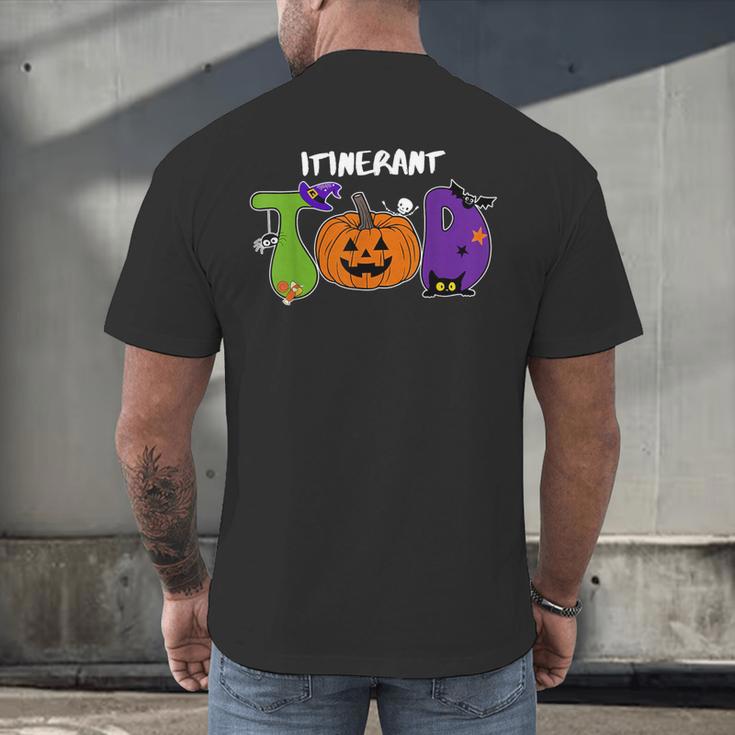TOD Itinerant Teacher Of The Deaf Halloween ASL Interpreters Men's Back Print T-Shirt, gift for family, gift for coworker TOD Itinerant Teacher Of The Deaf Halloween ASL Interpreters Men's Back Print T-Shirt, gift for family, gift for coworker