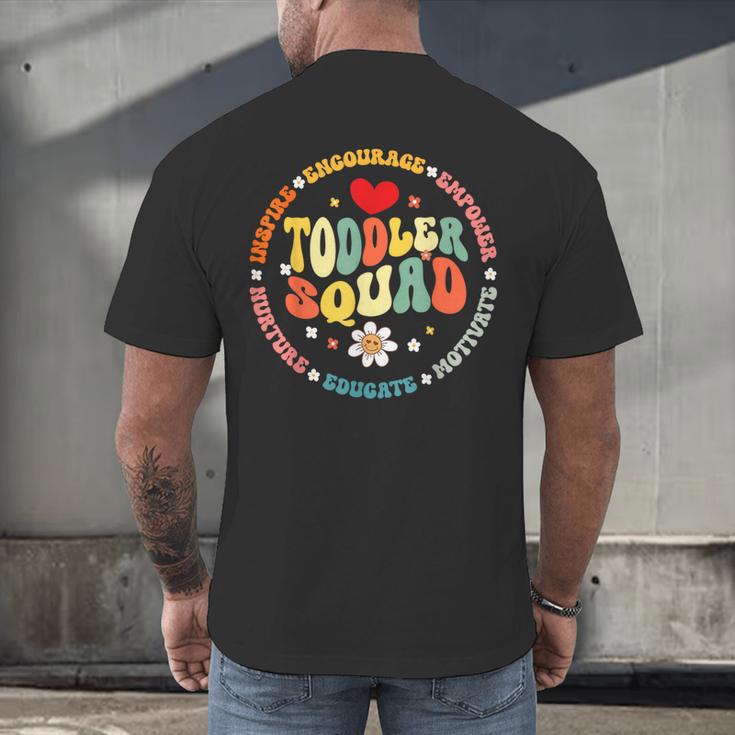 Toddler Squad Pre-K Teacher Pre School Back To School Men's Back Print T-Shirt, gift for family, gift for coworker Toddler Squad Pre-K Teacher Pre School Back To School Men's Back Print T-Shirt, gift for family, gift for coworker