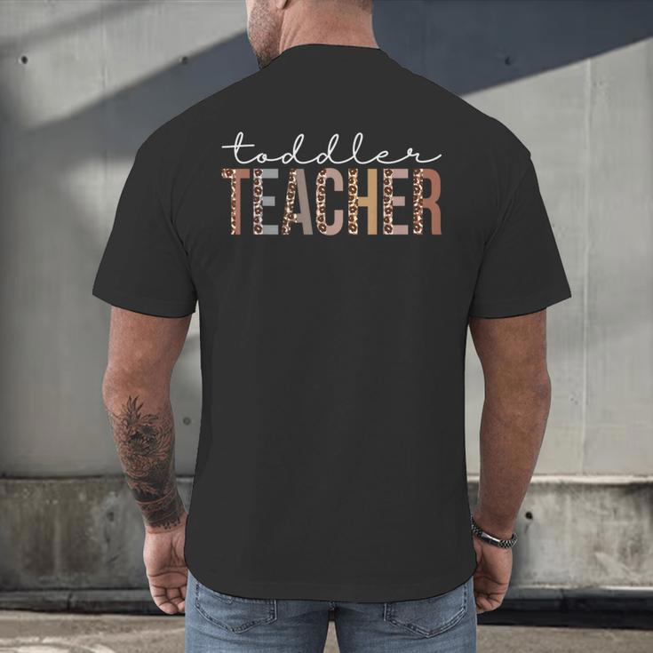 Toddler Teacher Leopard Appreciation For Women For Work Men's Back Print T-Shirt, gift for family, gift for coworker Toddler Teacher Leopard Appreciation For Women For Work Men's Back Print T-Shirt, gift for family, gift for coworker