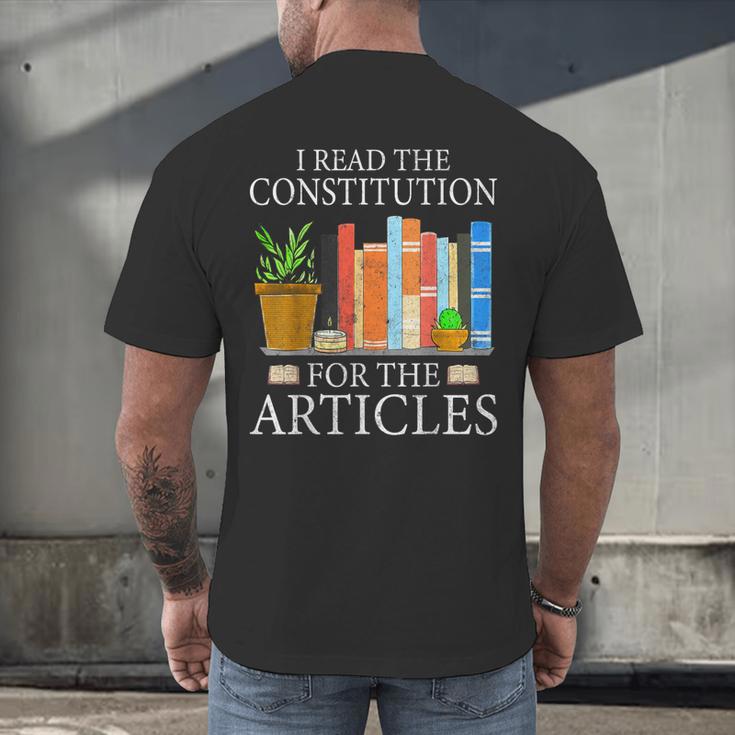 History Teacher I Read The Constitution For The Articles For Men Women Men's Back Print T-Shirt, gift for family, gift for coworker