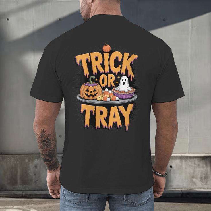 Trick Or Tray Halloween Cafeteria Teacher School Men's Back Print T-Shirt, gift for family, gift for coworker Trick Or Tray Halloween Cafeteria Teacher School Men's Back Print T-Shirt, gift for family, gift for coworker