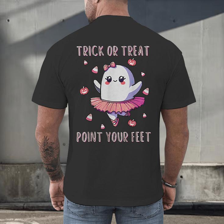 Trick Or Treat Point Your Feet Halloween Ghost Dance Teacher Men's Back Print T-Shirt, gift for family, gift for coworker Trick Or Treat Point Your Feet Halloween Ghost Dance Teacher Men's Back Print T-Shirt, gift for family, gift for coworker