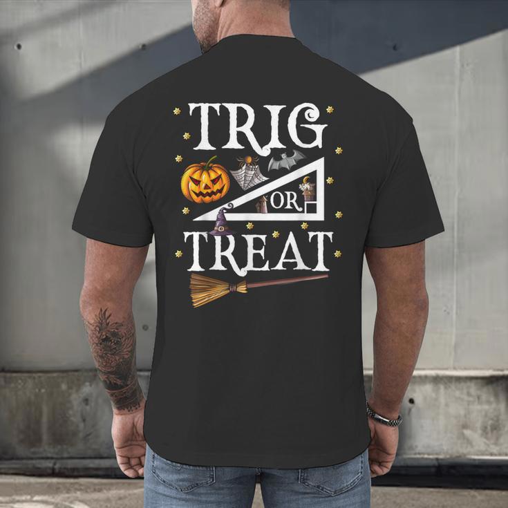 Trig Or Treat Shirt Halloween Math Teacher School College Men Women Kids Men's Back Print T-Shirt, gift for family, gift for coworker