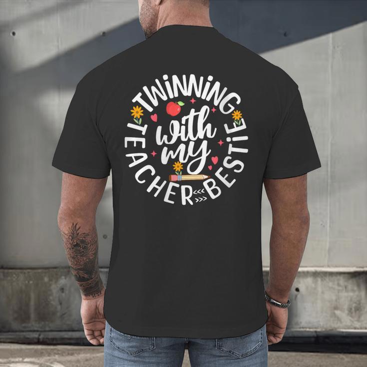 Twin Day For Spirit Week Teacher Bestie Matching Men's Back Print T-Shirt, gift for family, gift for coworker Twin Day For Spirit Week Teacher Bestie Matching Men's Back Print T-Shirt, gift for family, gift for coworker